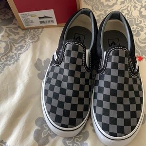 Size 1 Black and Pewter Vans NWT
